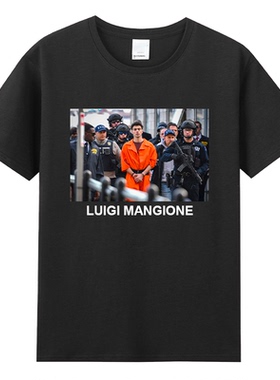 Luigi Mangione橙色超人照片路易吉曼吉奥内美国CEO刺客T恤衣服潮