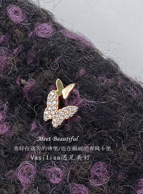 简约蝴蝶胸针领口配饰小扣针日韩精致小号胸花西装百搭
