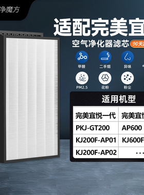 适配宜悦空气净化器滤网2代完美滤芯KJ600F-B01/PKJ-GT200/KJ200F