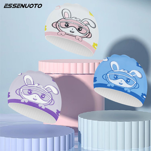 essenuoto儿童游泳防水硅胶泳帽