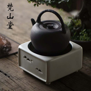 景德镇梵山堂电陶炉煮茶炉家用台式 煮茶器静音保温铁壶电陶炉茶炉