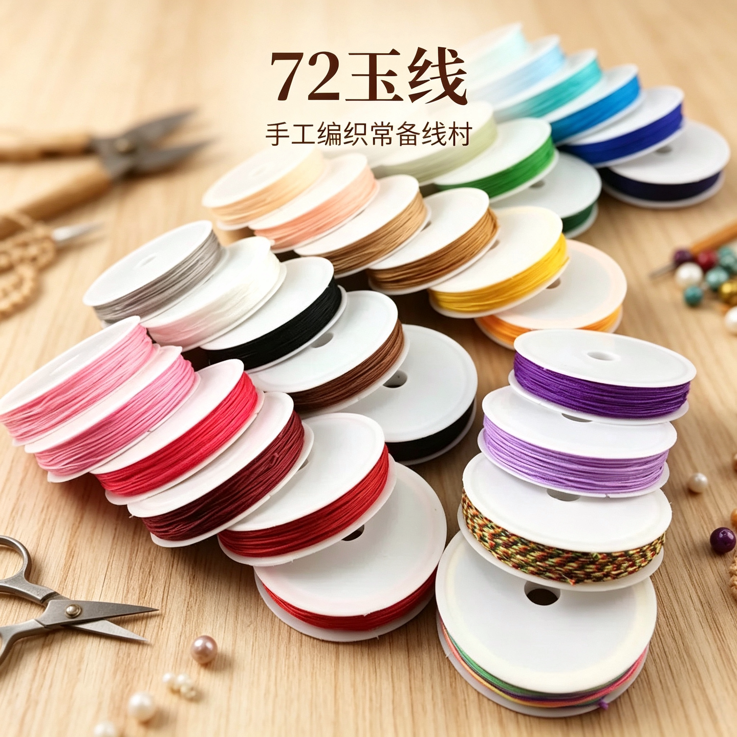 72号玉线编织绳0.8mmdiy手工手链手绳红绳珠宝项链吊坠绳子串珠线