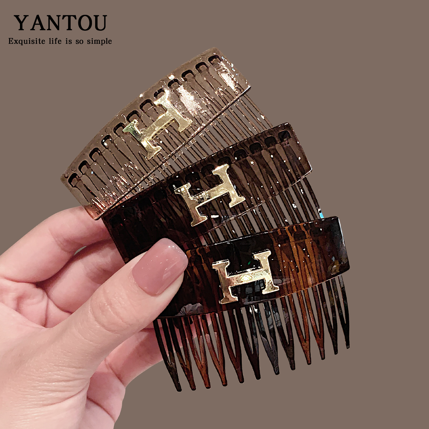 百搭高级感蓬松公主头刘海倒插梳