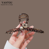 后脑勺发夹女2024新款 高端轻奢风发抓夹精致高级感夹子头饰鲨鱼夹