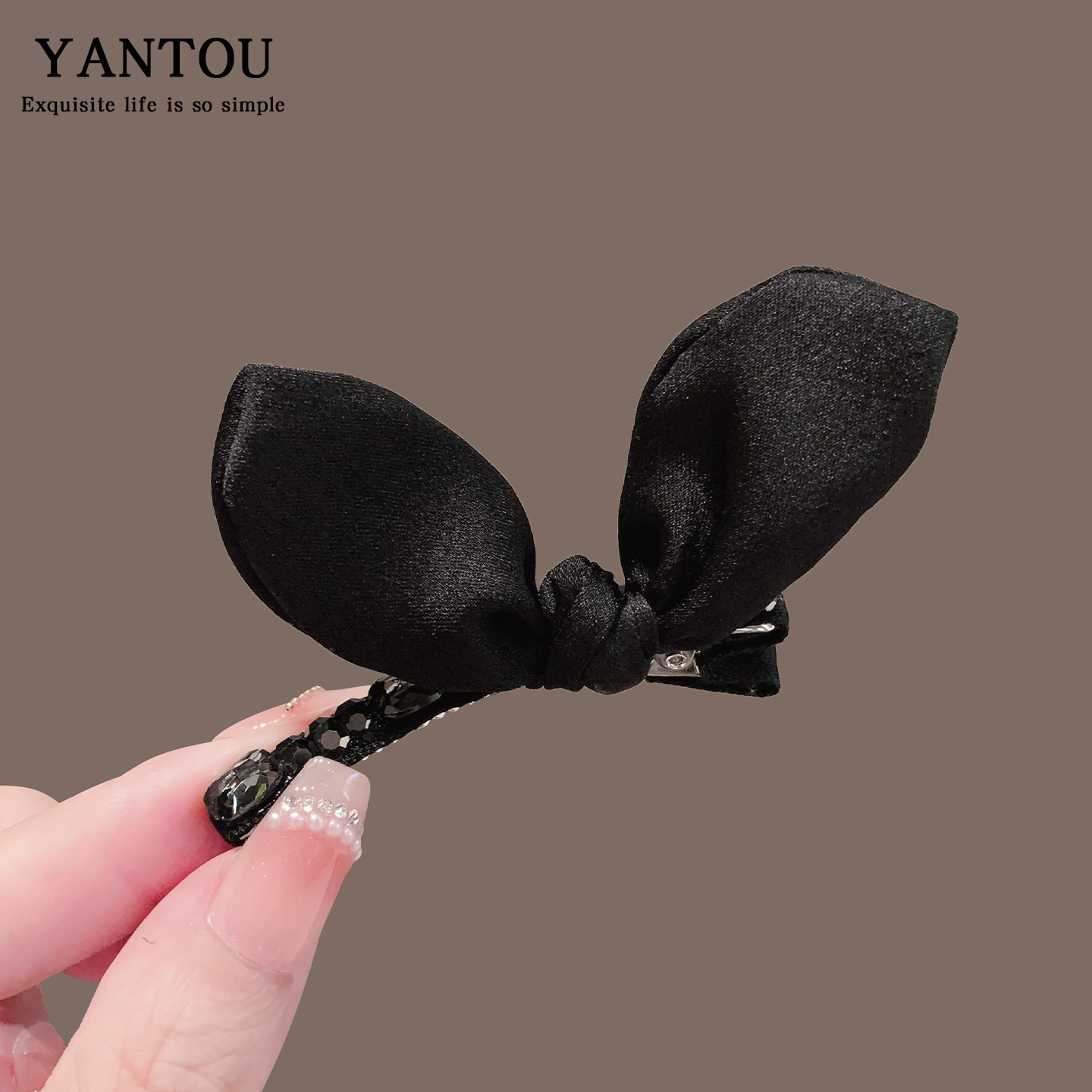 2025韩版水钻发夹甜美可爱立体兔耳朵边夹碎发一字夹蝴蝶结鸭嘴夹,饰品/流行首饰/时尚饰品新,发饰,淘宝优惠券,粉丝福利购,淘宝优惠卷