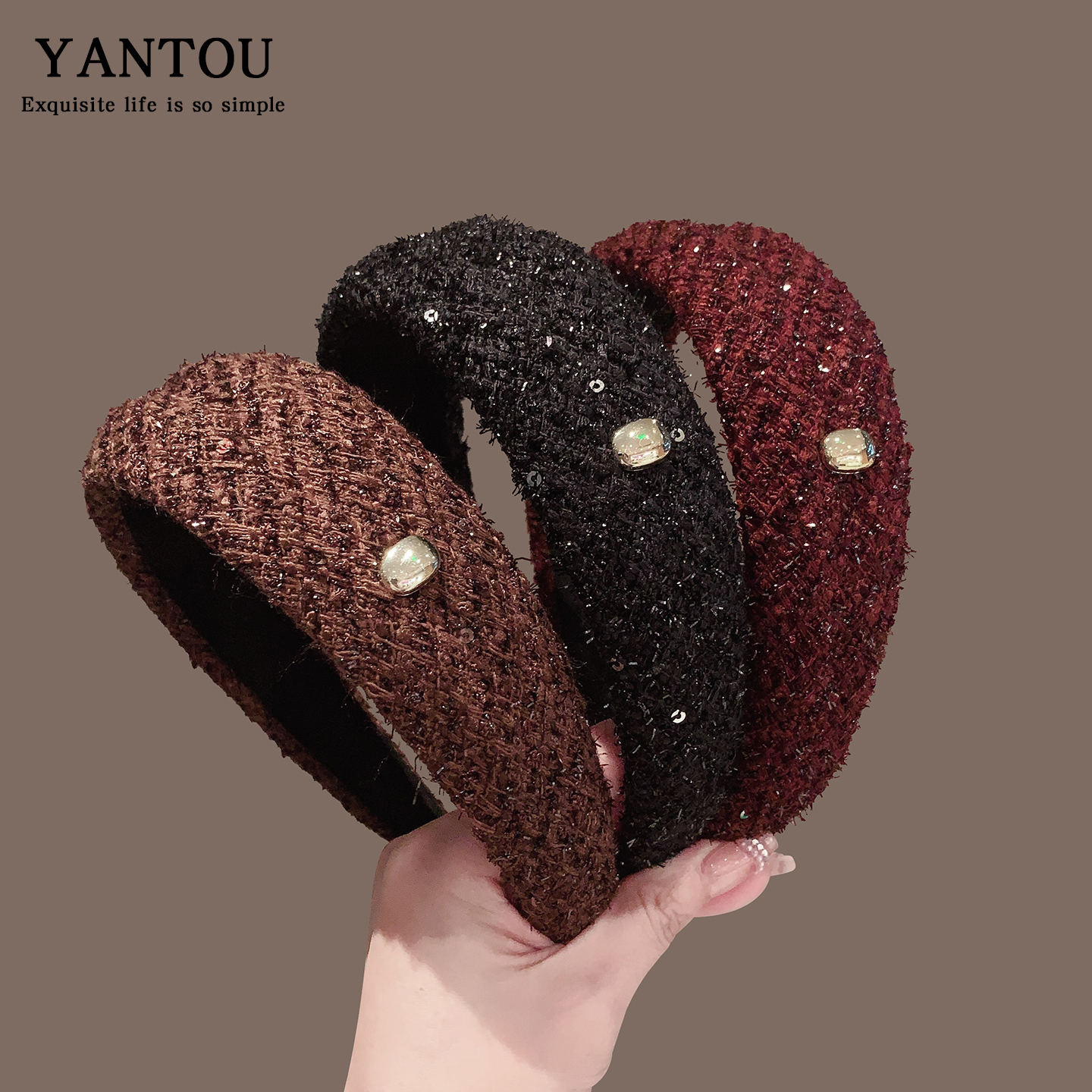 2025新款日常外戴压发宽边头箍