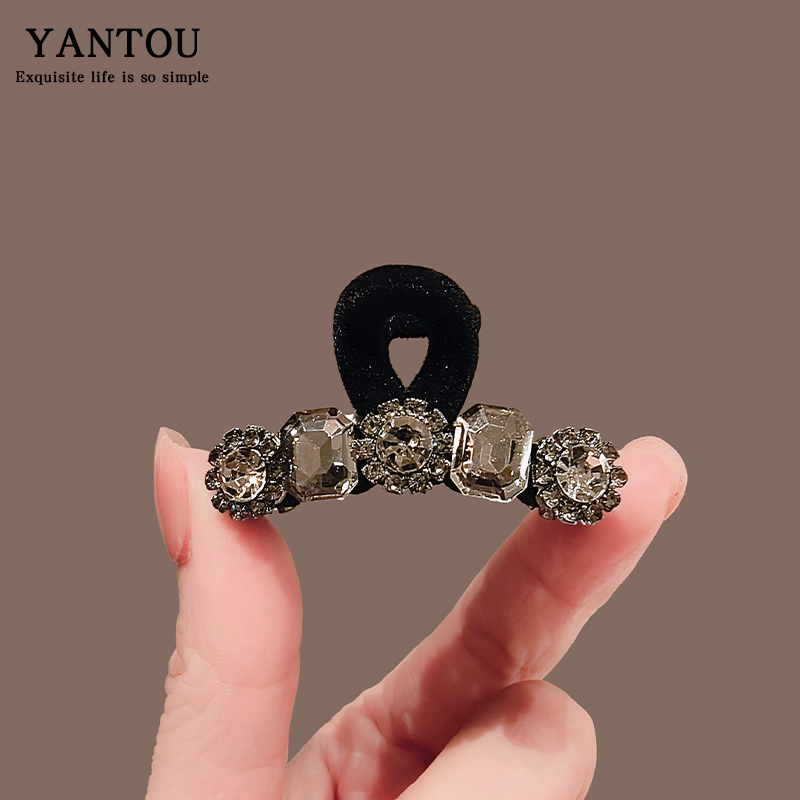 韩国2024新款小号精致锆石抓夹捷克钻闪亮碎发刘海夹公主头夹子女