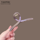 韩国ins时尚 百搭大号发抓后脑勺盘发鲨鱼夹气质人鱼姬大抓夹发卡