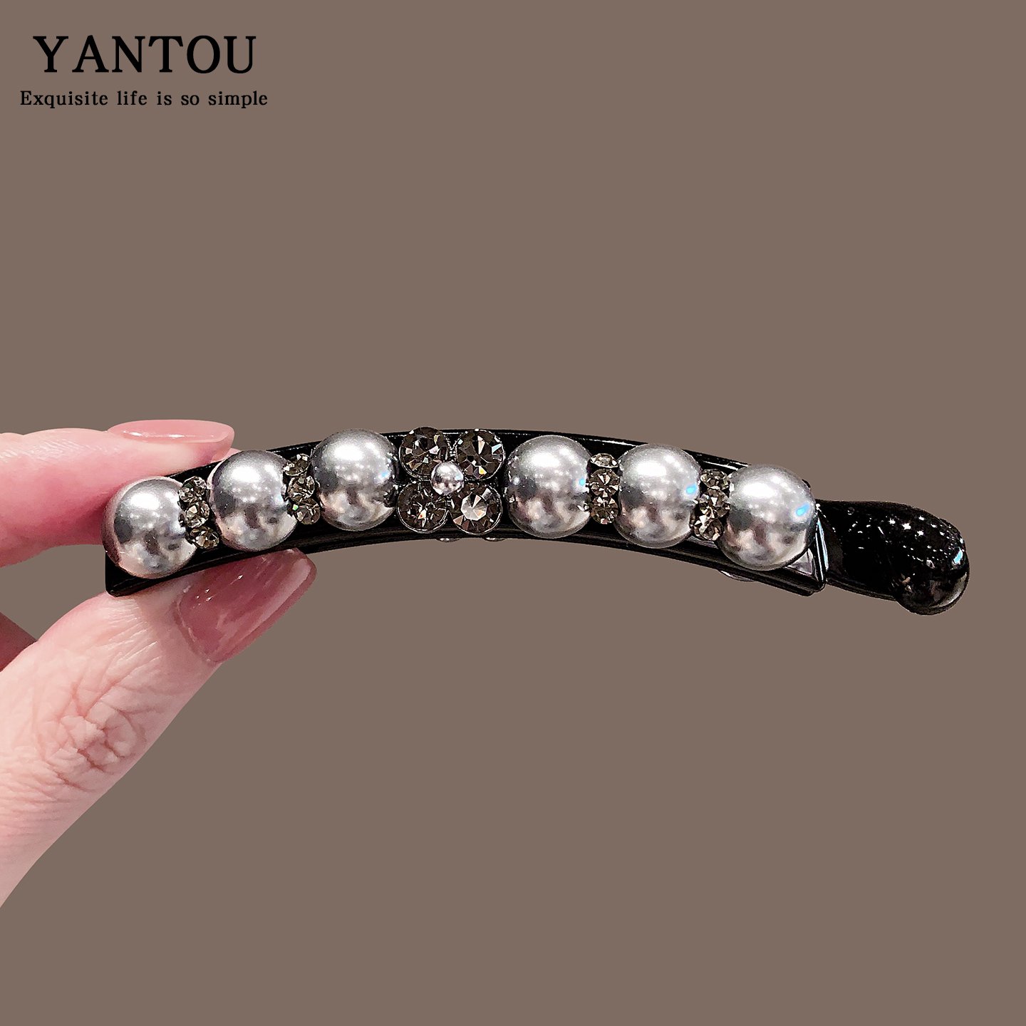 后脑勺韩国气质大号防滑发卡头饰