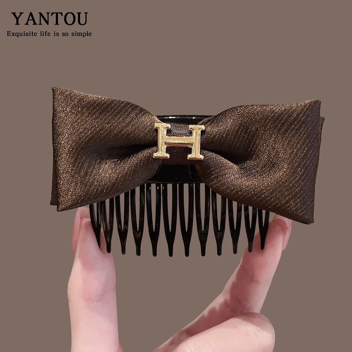 刘海夹高颅顶倒插梳韩系无痕卡