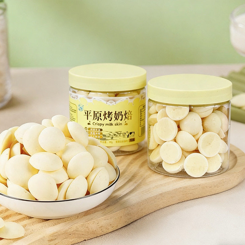 沐洋润滋平原烤奶焙烤奶皮鲜牛奶烤制小奶片38克椰奶草莓原味脆片