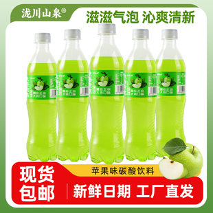 瀧川山泉蘋果味碳酸飲料500ml 滋滋氣泡清新汽水旗艦店 5瓶裝