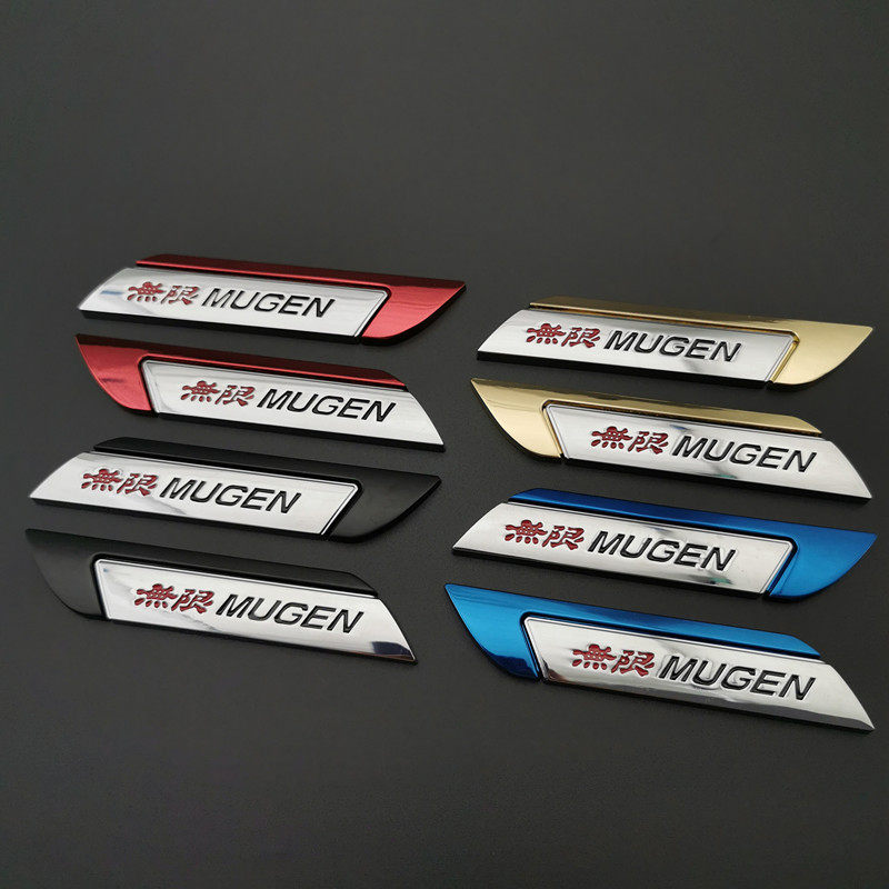 适用於本田雅哥思域思铂睿CRV无限叶子板车标贴 车改装金属车贴侧