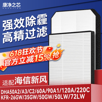 适配海信新风空调滤芯DHA50A2/60A1过滤网KFR-26/35/50GW/72LW