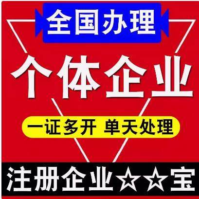企业支付宝代办注册营业执照个体平面广告设计