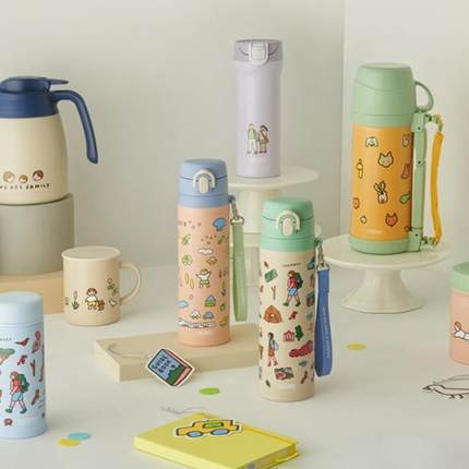 现货韩国膳魔师zero per zero联名款儿童保温杯不锈钢马克杯保冷