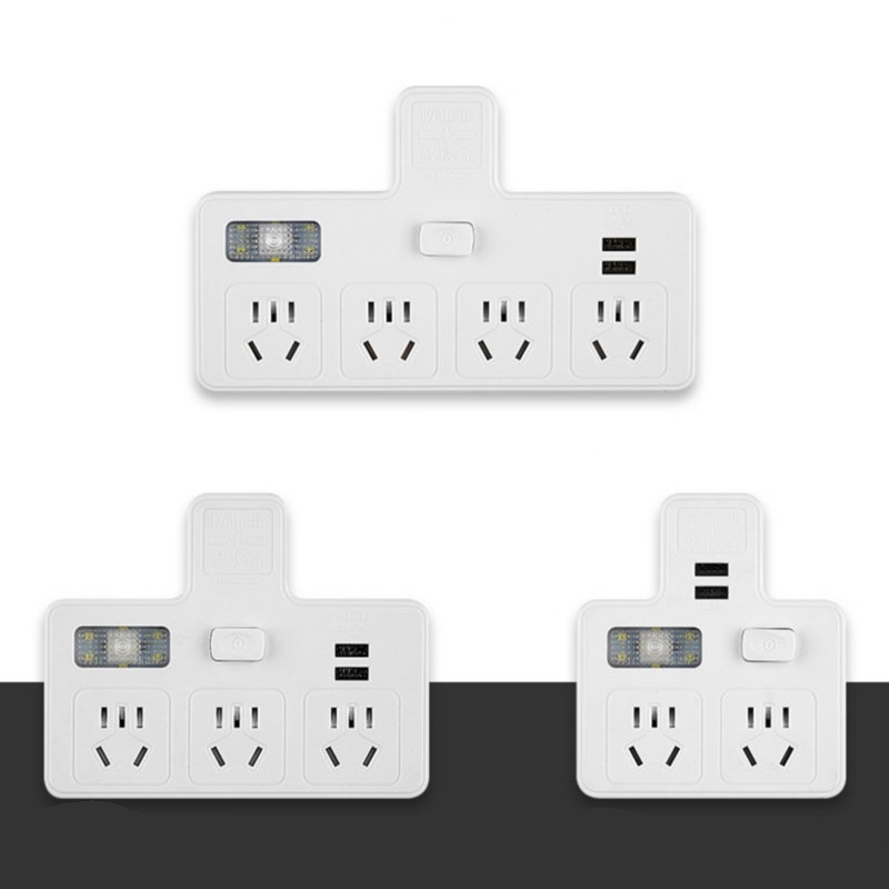 一转二三四多功能家用插头排插面板扩展开关USB插座转换器无线