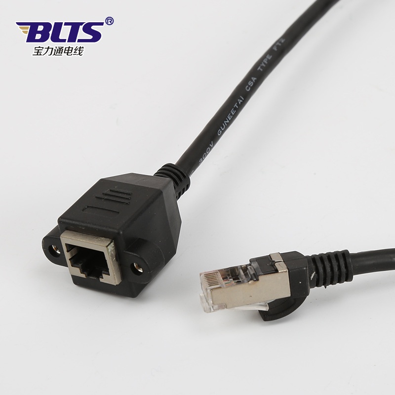 工厂现货批发6类网络延长线 RJ45公对母带螺丝电脑宽带网络连接线