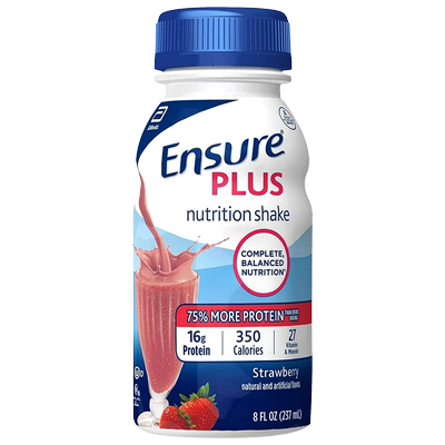 美国美版雅培Ensure成人安素成人安素液体奶237ml×24草莓味Plus