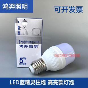 鸿羿照明LED节能球泡灯E27螺口大功率厂房家用大功率白光灯泡60瓦