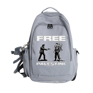 巴勒斯坦反战英雄亚伦布什内尔纪念DIY男女双肩背包学生书包ww