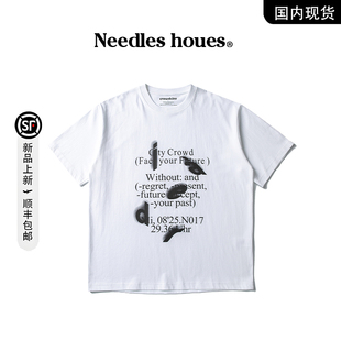 圆领T恤纯棉休闲宽松短袖 houes夏季 品牌撤柜现货 T恤 Needles