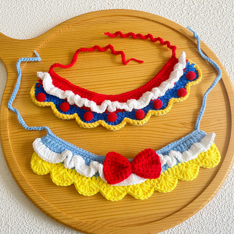 宠物针织围脖猫咪围巾冬季保暖狗狗口水巾手工白雪公主风蝴蝶结,宠物/宠物食品及用品,围巾/口水巾,淘宝优惠券,粉丝福利购,淘宝优惠卷