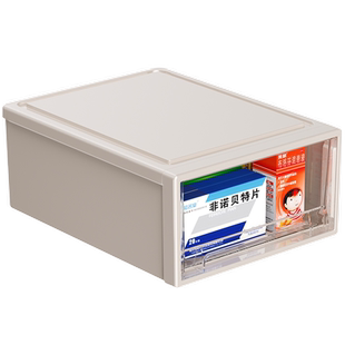 透明药箱药物收纳盒抽屉式家用医药箱大容量药品收纳柜多层家庭装