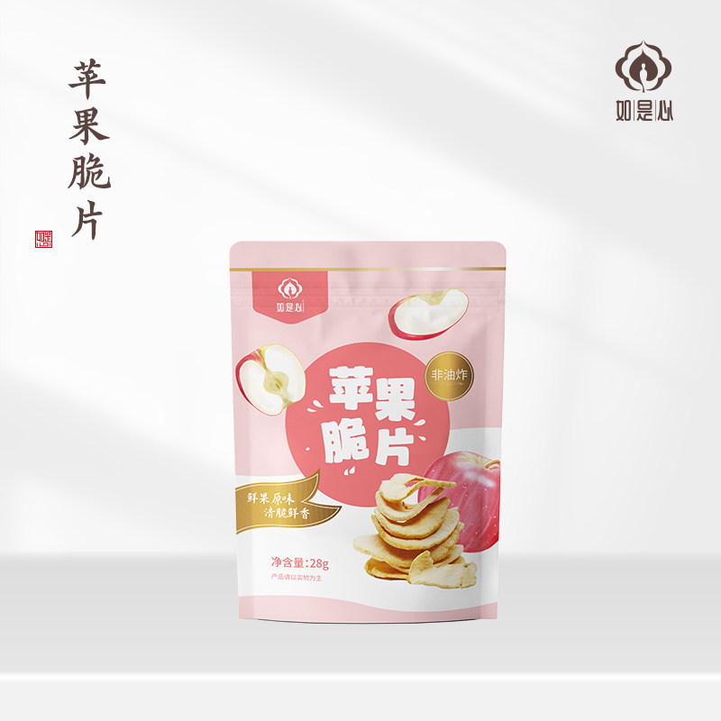 如是心原味苹果脆片红富士果干非油炸烟台栖霞苹果 3袋装