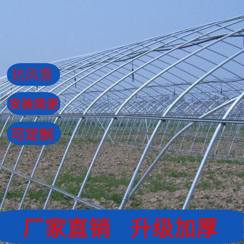 温室阳光大棚骨架养殖种植蔬菜花卉畜牧业钢管钢架简易连体暖棚大