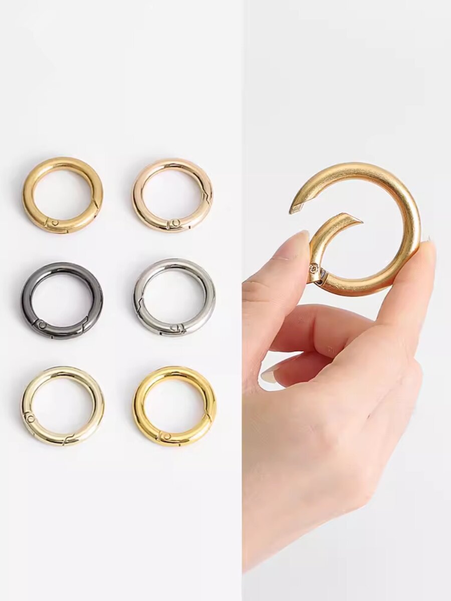 BAG RING BUCKLE ACCESSORIES OPEN SPRING RING BAG HOOK BUCKLE CHAIN ADJUSTMENT BUCKLE KEY RING OPEN RING FIVE METAL BUCKLE