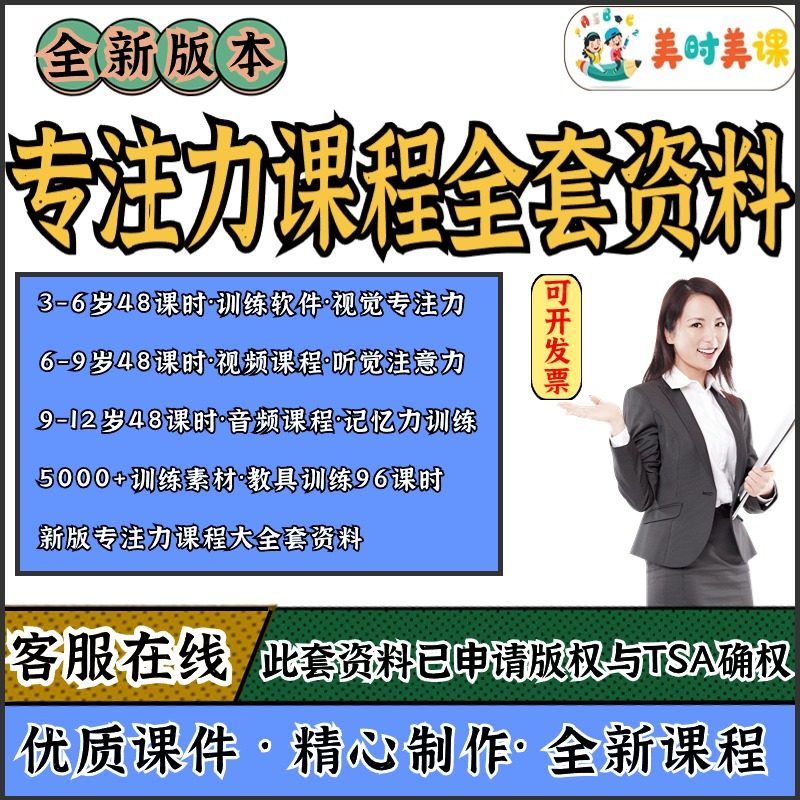 儿童专注力训练课程课件观察力听觉注意力全右脑开发潜能训练课程