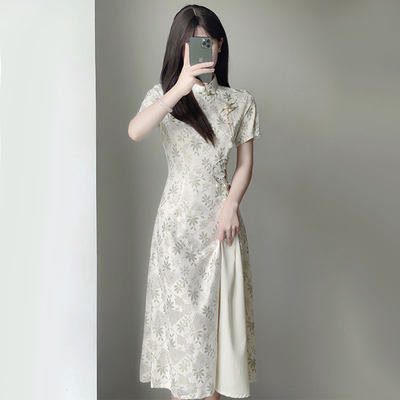 KATTERLLG新中式国风年轻款少女改良旗袍2024年夏季高贵气质奥黛