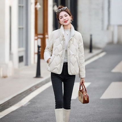女式羽绒服2025冬季新款气质立领宽松型女款小个子保暖外套WN1090