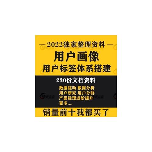 230份用户画像用户标签体e系搭建产品经理数据分析精细化运营