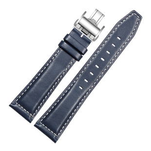 适配浪琴先行者表带真皮男祖鲁L3.820/811/812原装款牛皮表带22mm