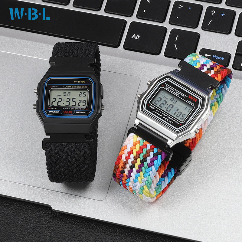 适配卡西欧小方块F-91W尼龙表带