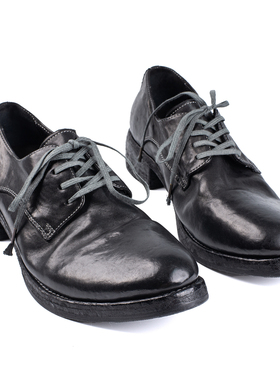 ROG RO尖头2600L水洗马皮低帮芒果头德比鞋固特异暗黑先锋CCP