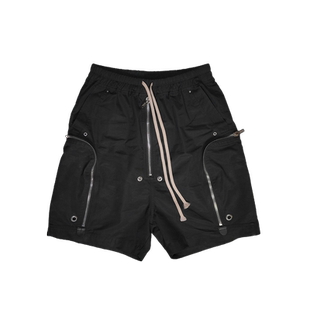 拉链工装 25aw 暗黑风男先锋设计五分短裤 新款 ROG 黑口袋炮弹裤