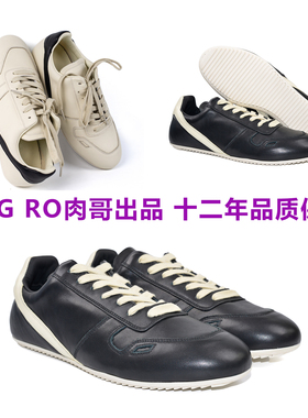 ROG RO新款25aw薄底平底鞋低帮倒三角暗黑男女牛皮运动极简