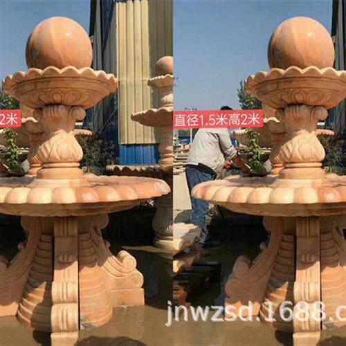 园林石刻吐水雕塑报价恒旺吐水石雕制作厂家大号喷水石雕像图案