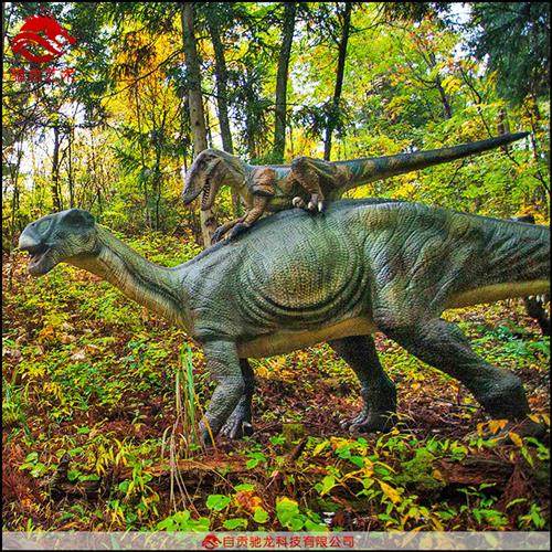 大型仿真恐龙模型腕龙软体硅胶恐龙会动会叫怪兽机械模型动雕