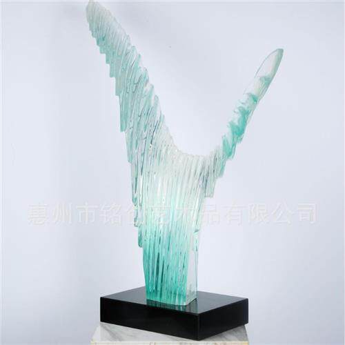 现代客厅风格摆件样板房售楼处装饰品雕塑摆设浪花轻奢酒店艺术装