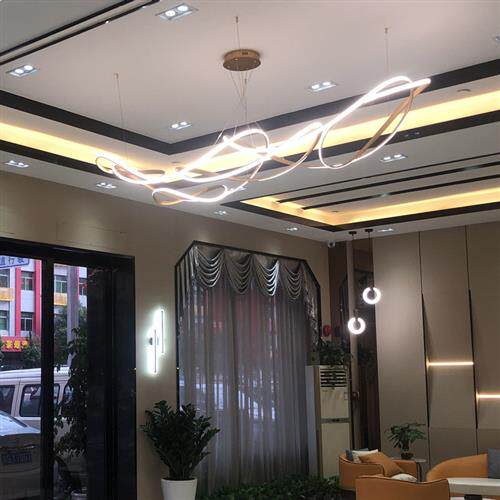 复式楼别墅客厅吊灯现代简约酒店大堂售楼部沙盘工程大厅吊灯智能