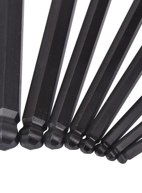 wiha威汉英制内六角扳手套装进口球头发黑加T长英寸24189