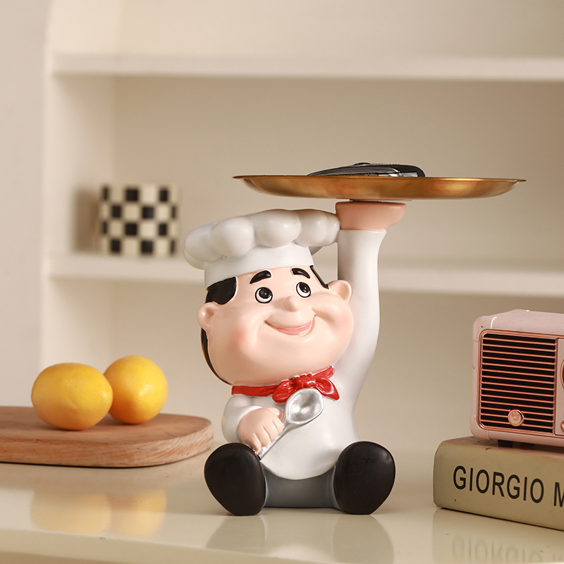 餐厅厨房样板间软装厨师造型收纳