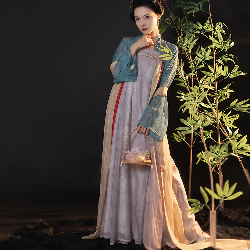 青渊新品复原款汉服素雅雪纺2022