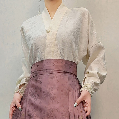 春夏款马面裙上衣提花汉服上新
