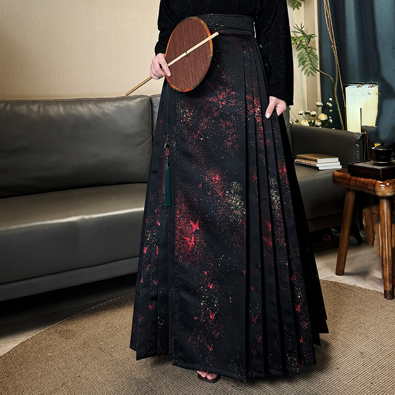 青渊原创汉服明制马面裙【星空】新中式日常国风时尚通勤秋冬新品,女装/女士精品,汉服半身裙,淘宝优惠券,粉丝福利购,淘宝优惠卷