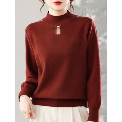 JOYIASS半高领针织打底衫女秋冬2025新款洋气高级感毛衣气质内搭